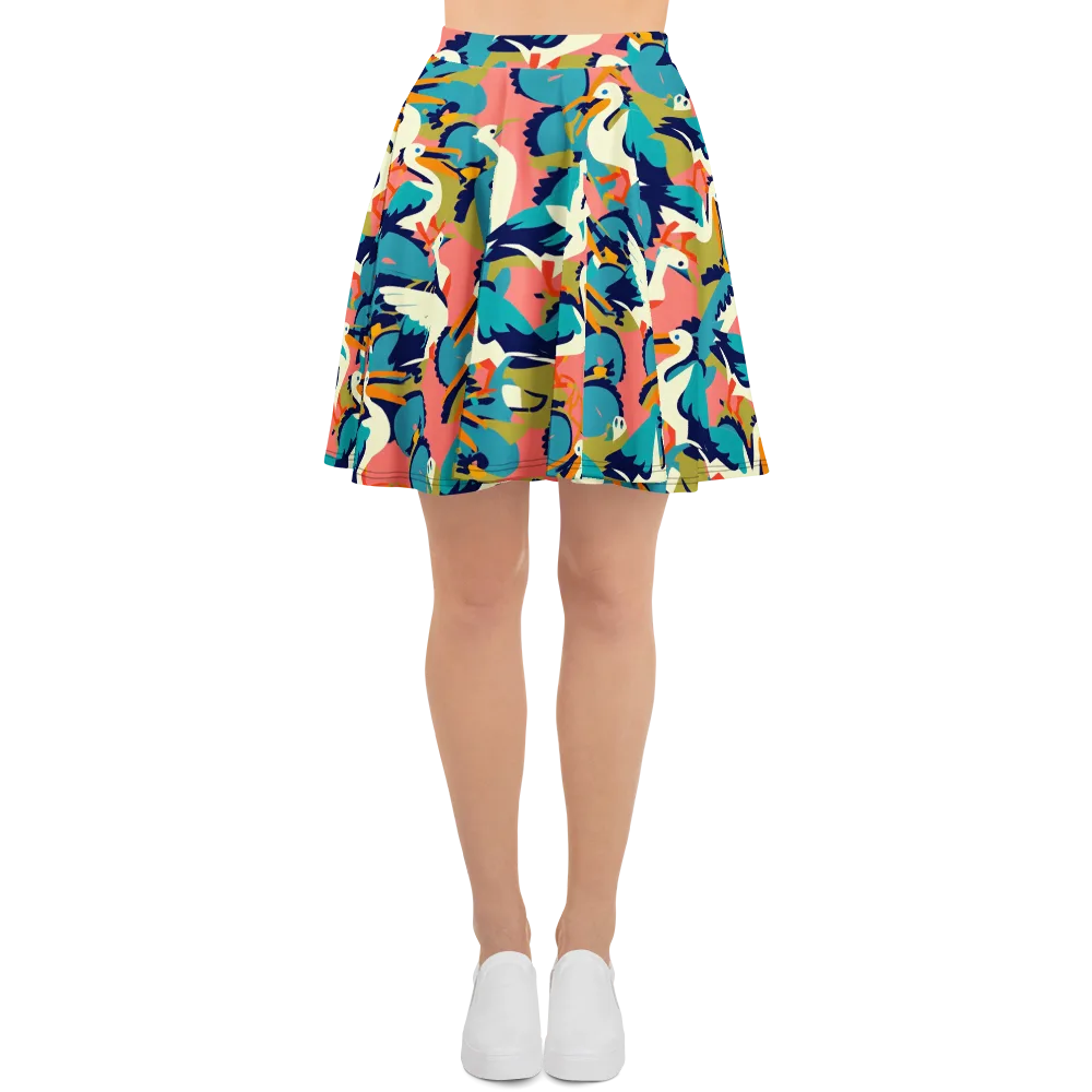 Tidal Flock on Skater Skirt — Front