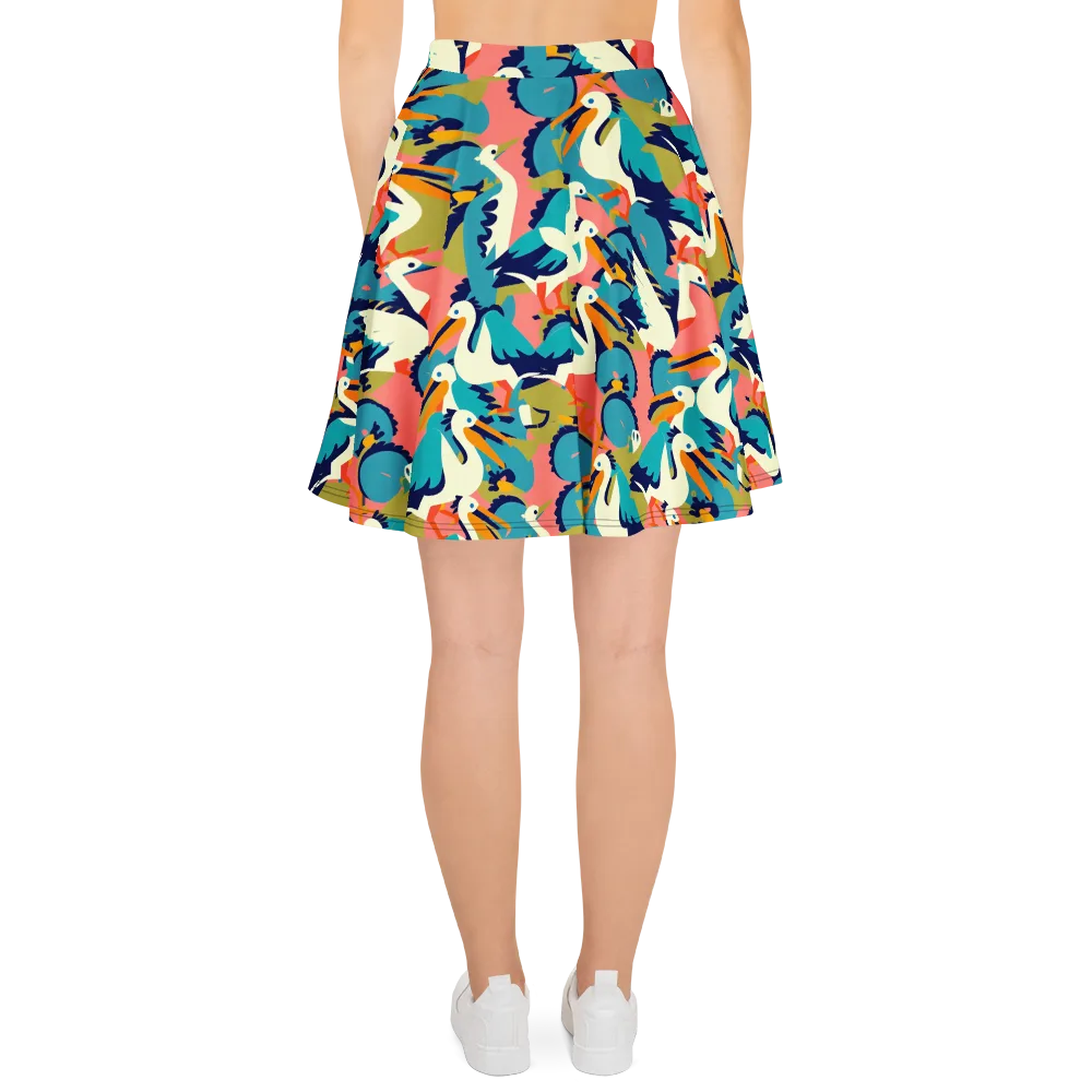 Tidal Flock on Skater Skirt — Back