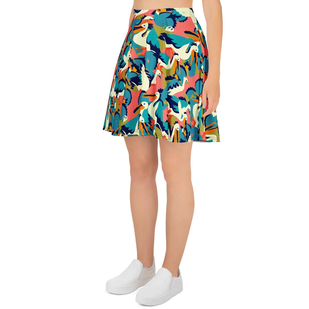 Tidal Flock on Skater Skirt — Left