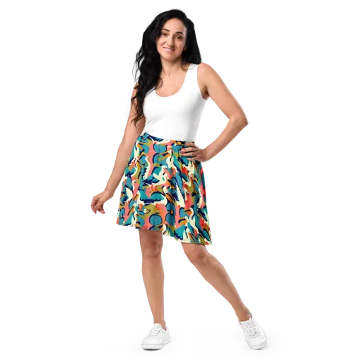 Tidal Flock on a Skater Skirt