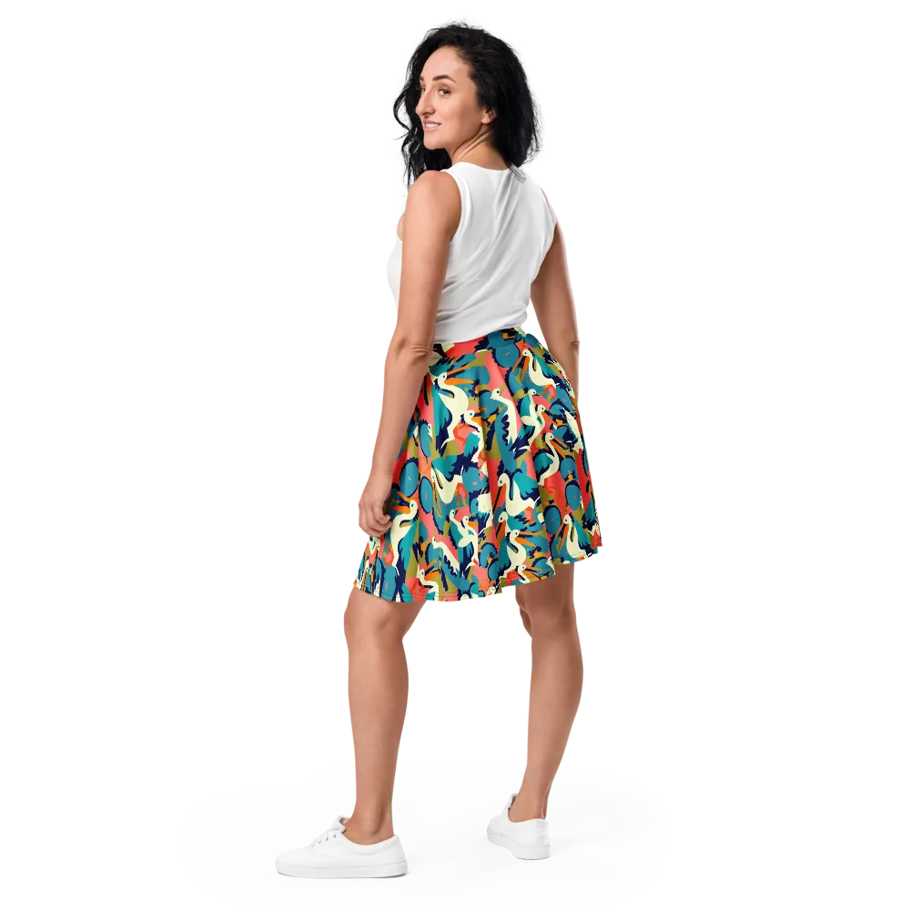 Tidal Flock on Skater Skirt — Back