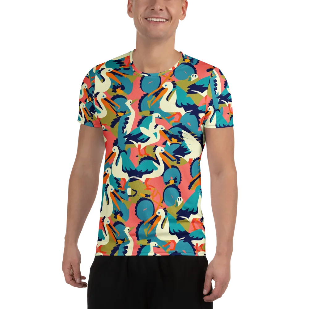 Tidal Flock on Men's Athletic T-Shirt — Front