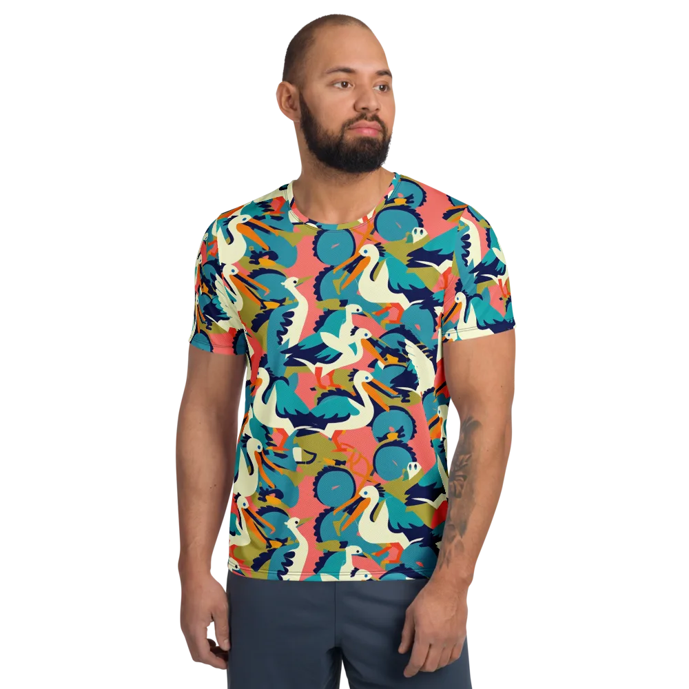 Tidal Flock on Men's Athletic T-Shirt — Front