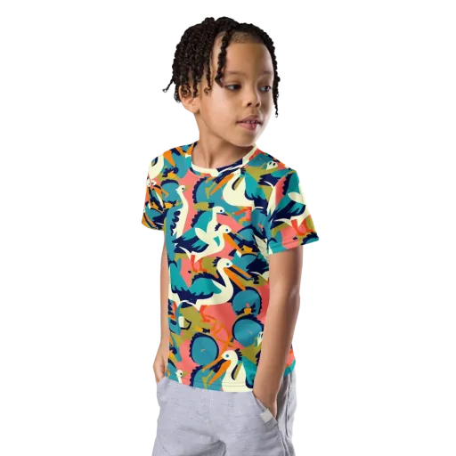 Tidal Flock on a Kids Crew Neck T-Shirt