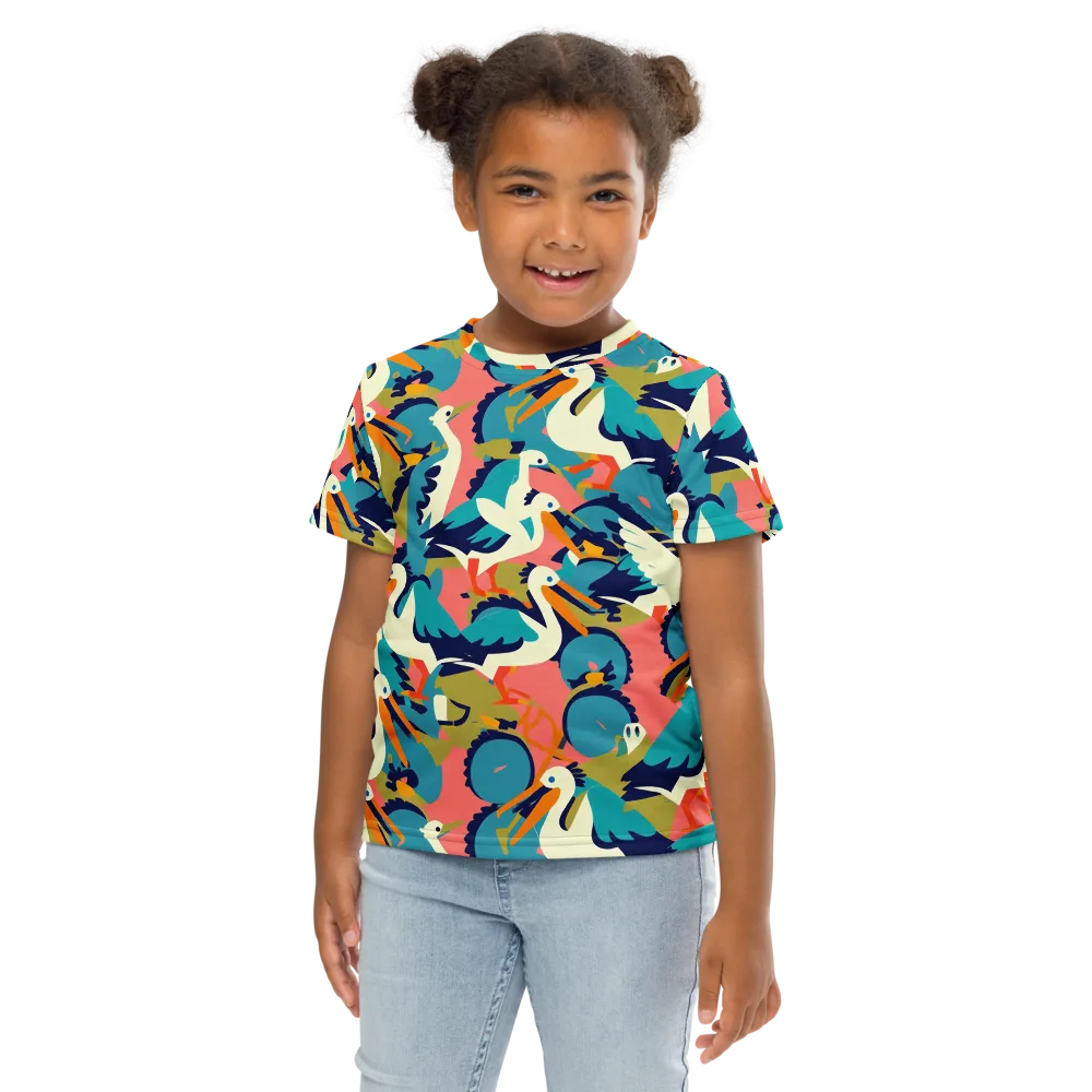 Tidal Flock on Kids Crew Neck T-Shirt — Front