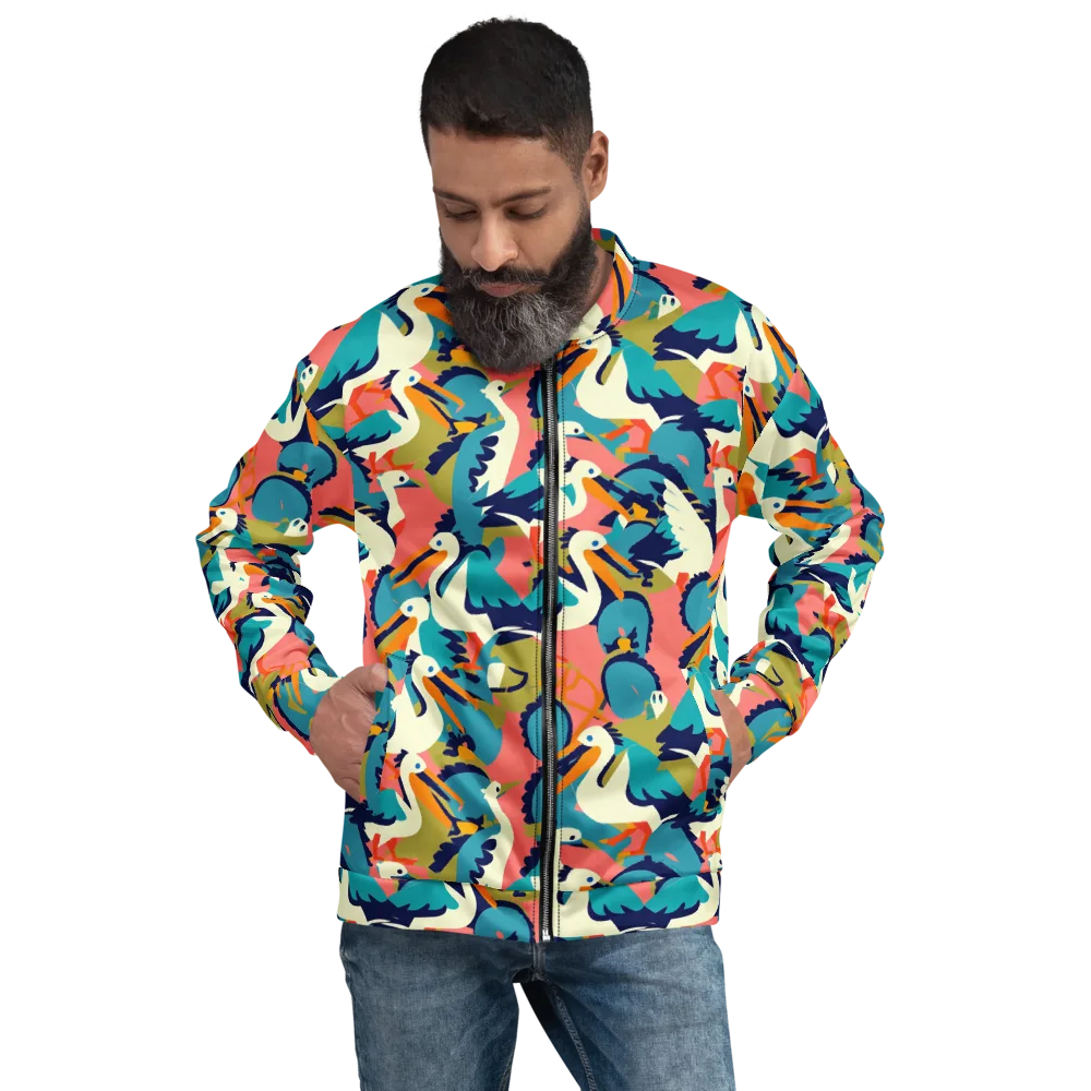 Tidal Flock on Bomber Jacket — Front