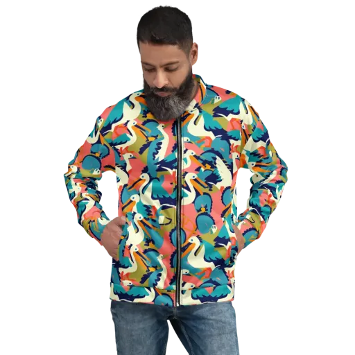 Tidal Flock on a Bomber Jacket