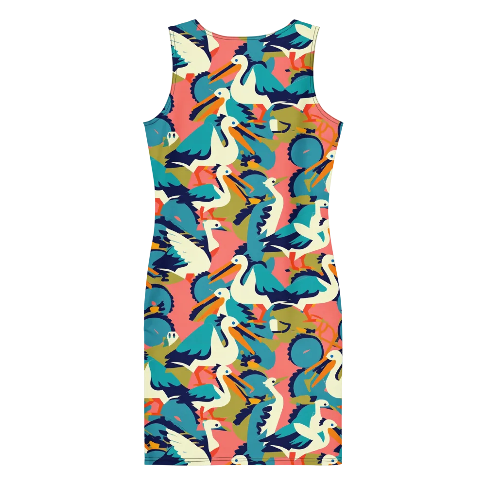 Tidal Flock on Bodycon Dress — Back