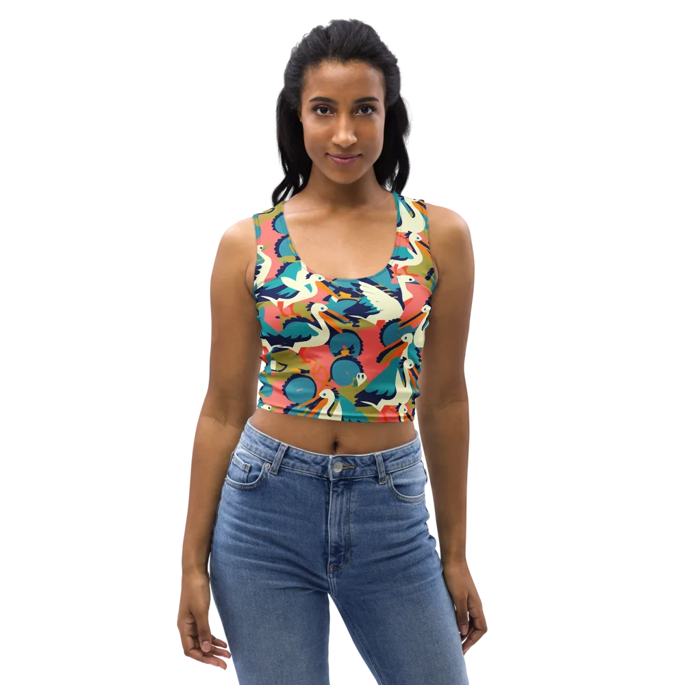 Tidal Flock on Crop Top — Front
