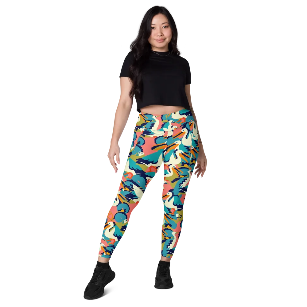 Tidal Flock on Leggings with Pockets — Front