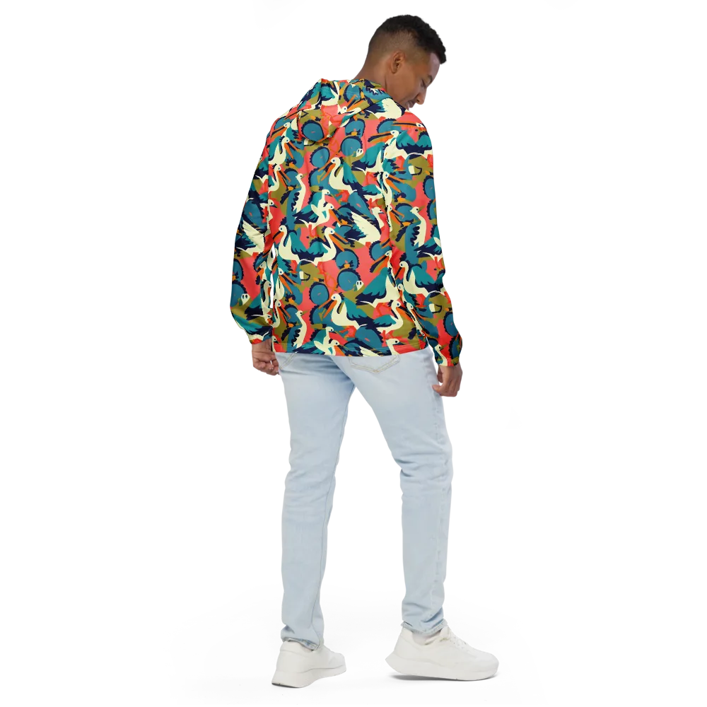 Tidal Flock on Men's Windbreaker — Back