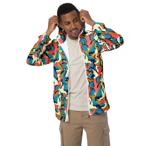 Tidal Flock on a Men's Windbreaker