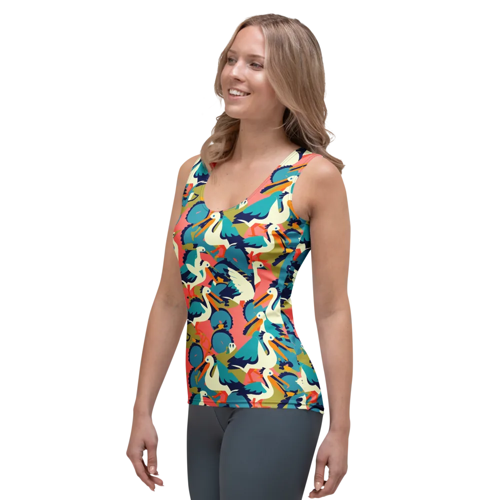 Tidal Flock on Women's Tank Top — Left Front