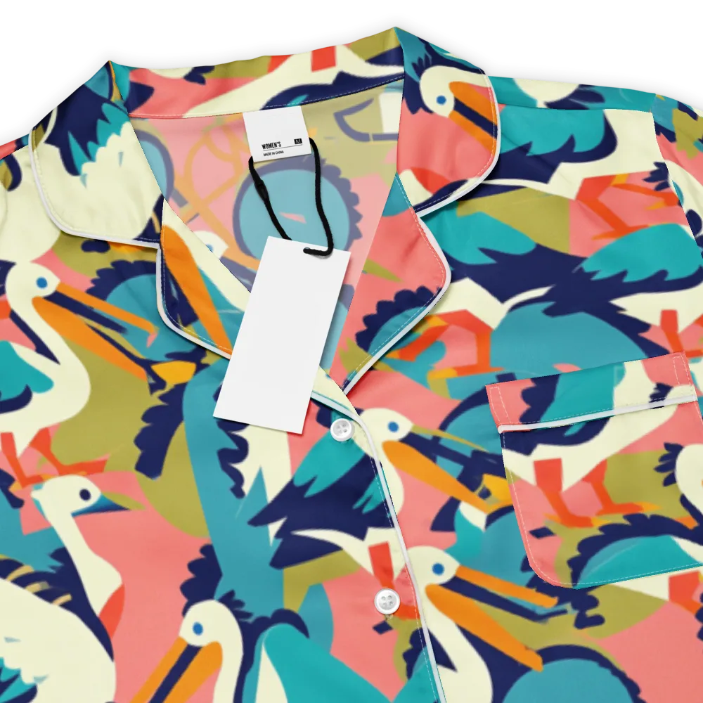 Tidal Flock on Women's Short Sleeve Pajama Top — Product details
