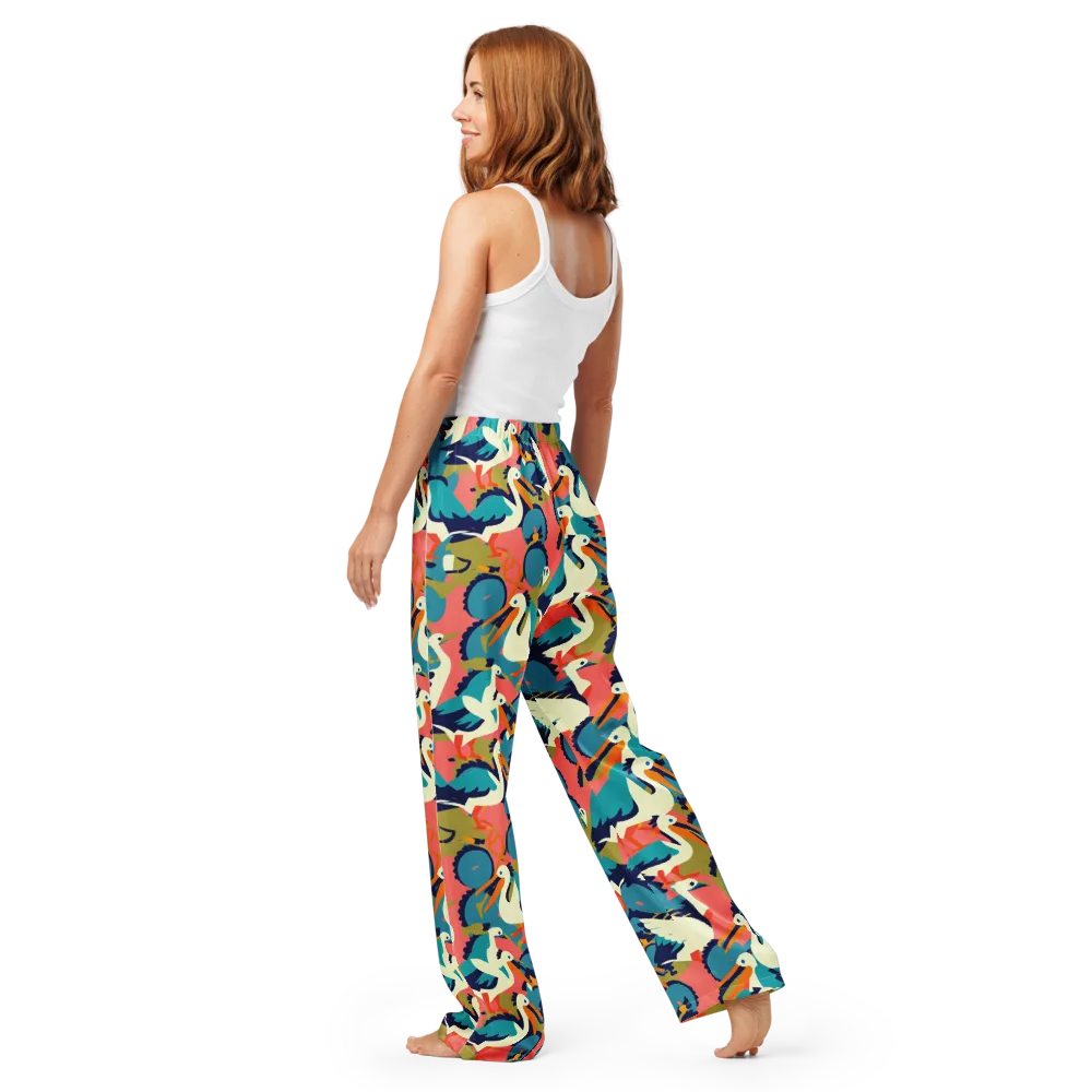Tidal Flock on Women's Pajama Pants — Back