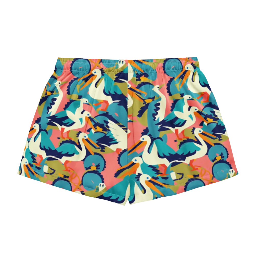 Tidal Flock on Women's Pajama Shorts — Back