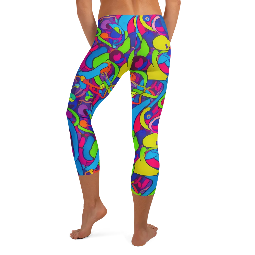 Prism Pulse on Capri Leggings — Back