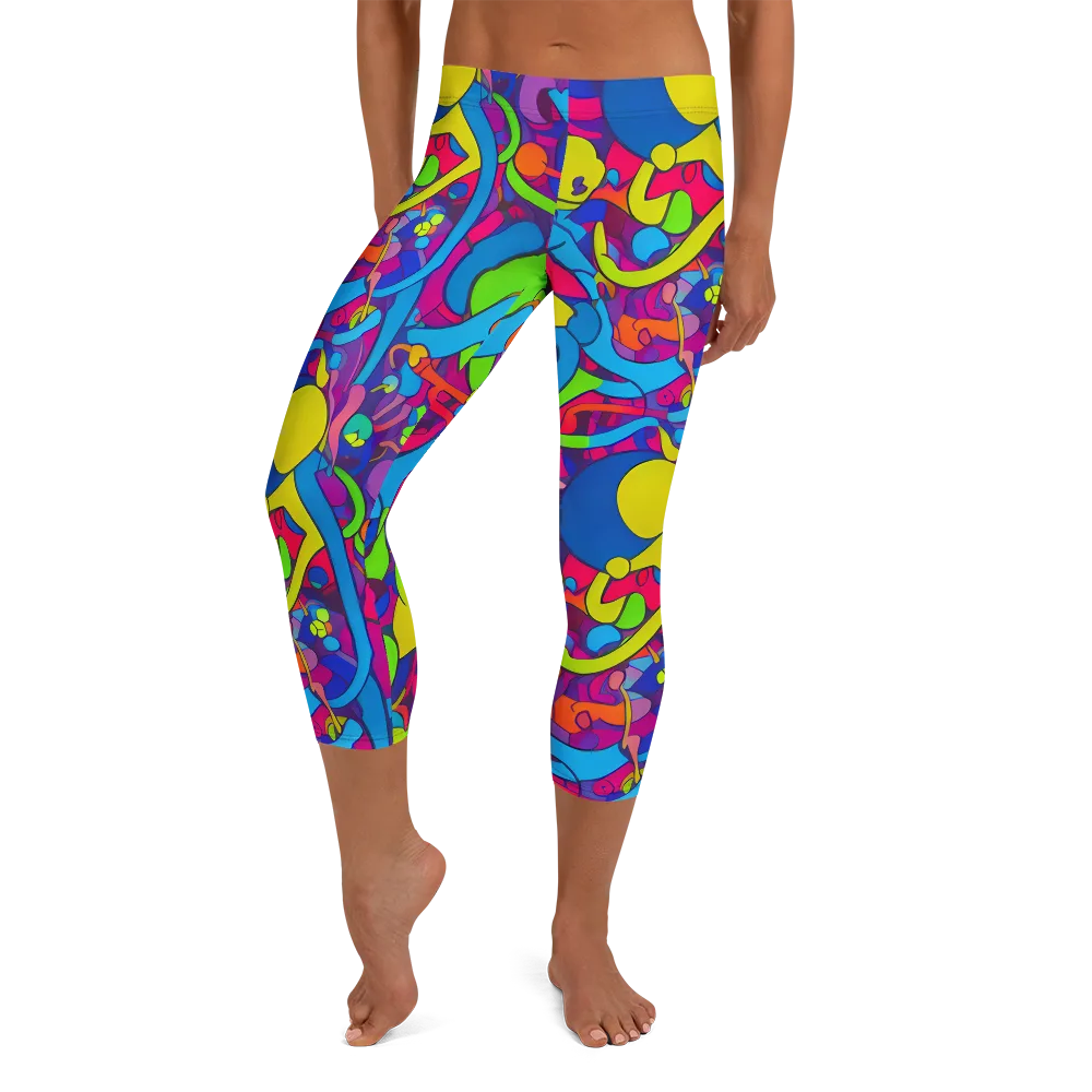 Prism Pulse on Capri Leggings — Front