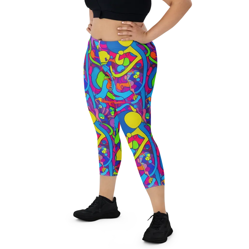 Prism Pulse on Capri Leggings — Front
