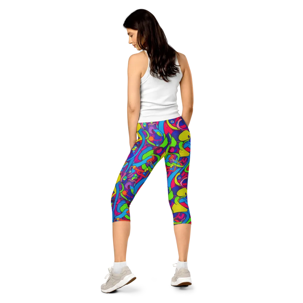 Prism Pulse on Capri Leggings — Back