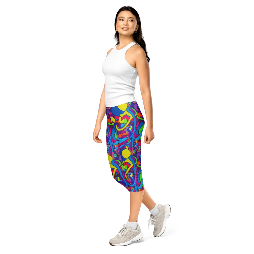 Prism Pulse on Capri Leggings — Left Front