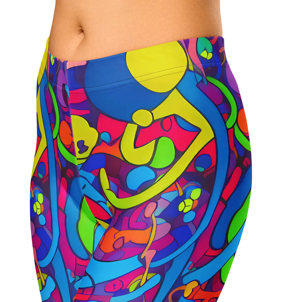 Prism Pulse on Capri Leggings — Zoomed-in