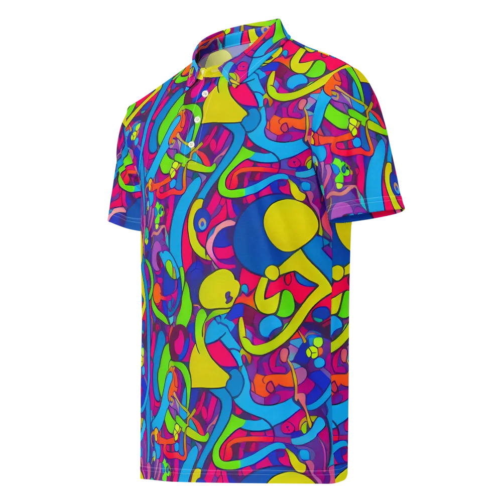 Prism Pulse on Men's Slim Fit Polo Shirt — Left Front