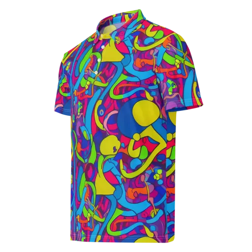 Prism Pulse on a Men's Slim Fit Polo Shirt