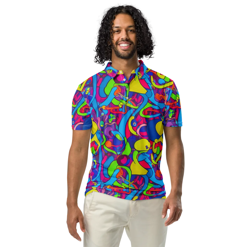 Prism Pulse on Men's Slim Fit Polo Shirt — Front