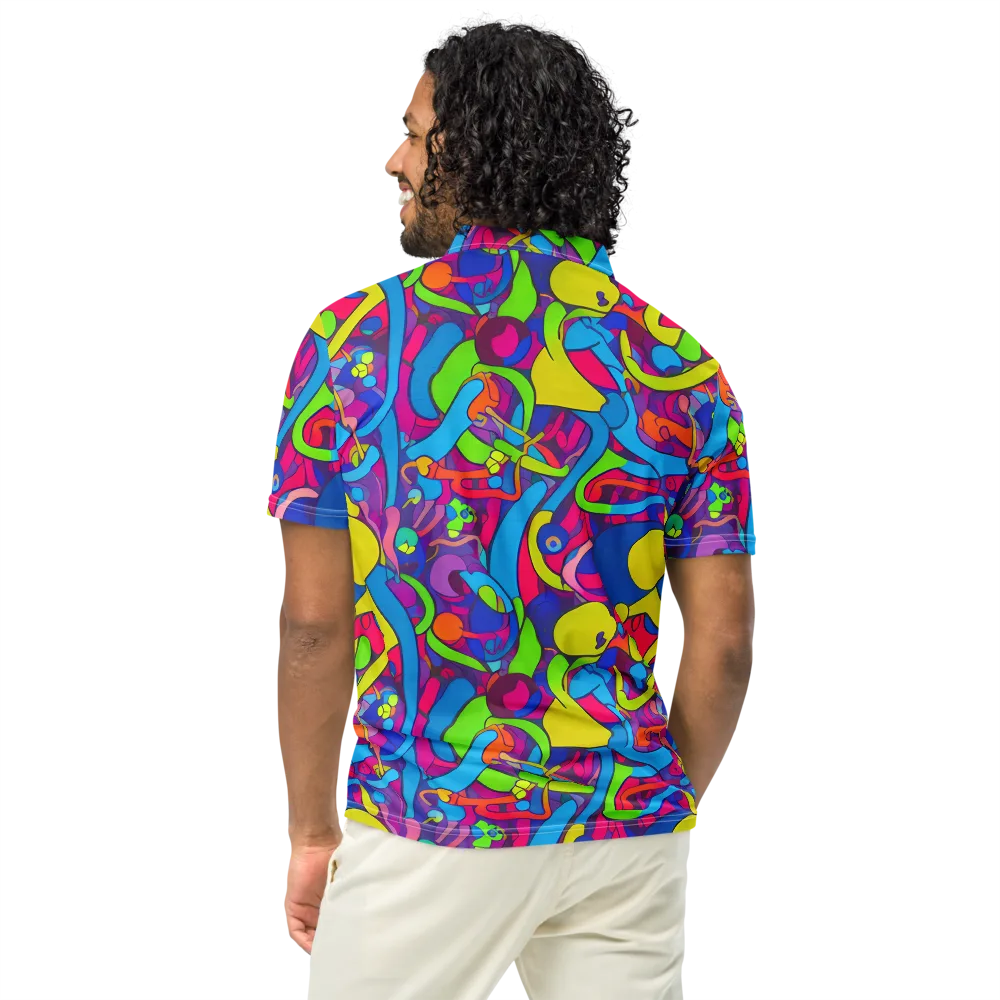 Prism Pulse on Men's Slim Fit Polo Shirt — Back