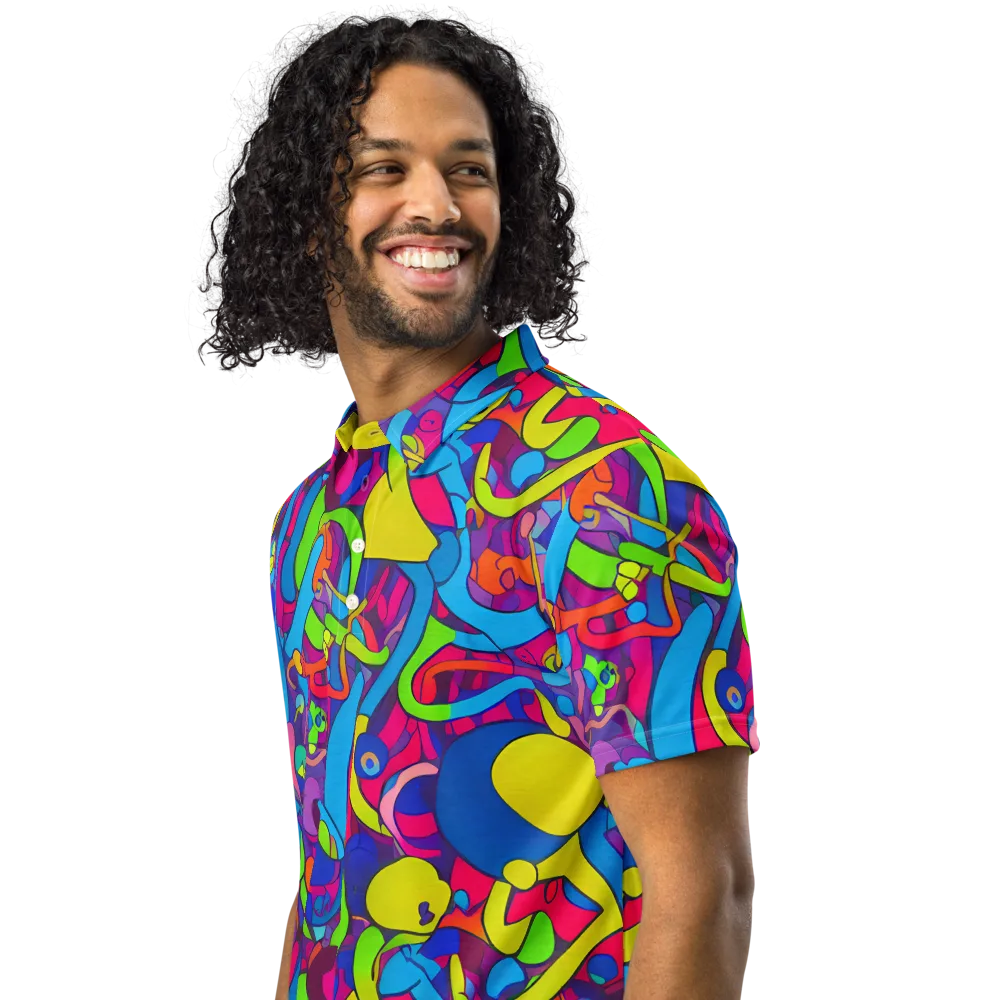 Prism Pulse on Men's Slim Fit Polo Shirt — Left Front