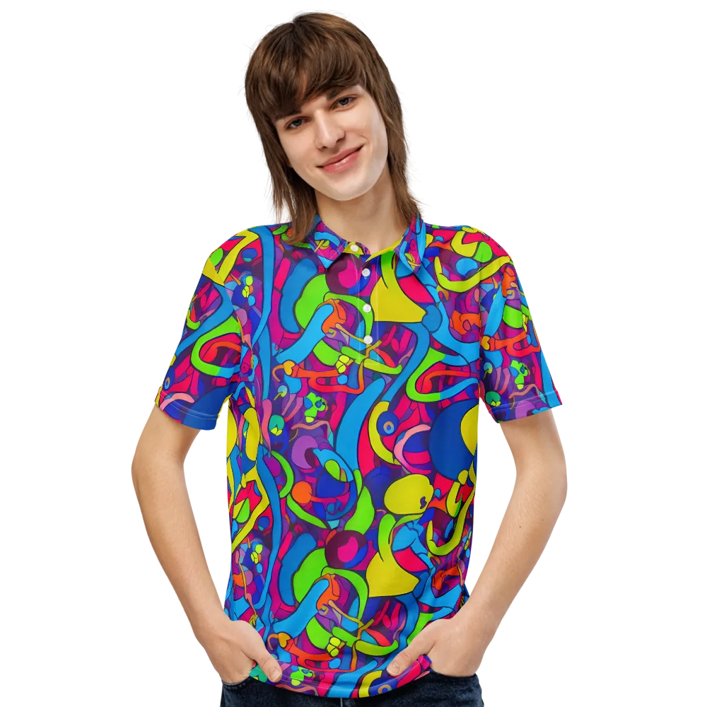 Prism Pulse on Men's Slim Fit Polo Shirt — Front