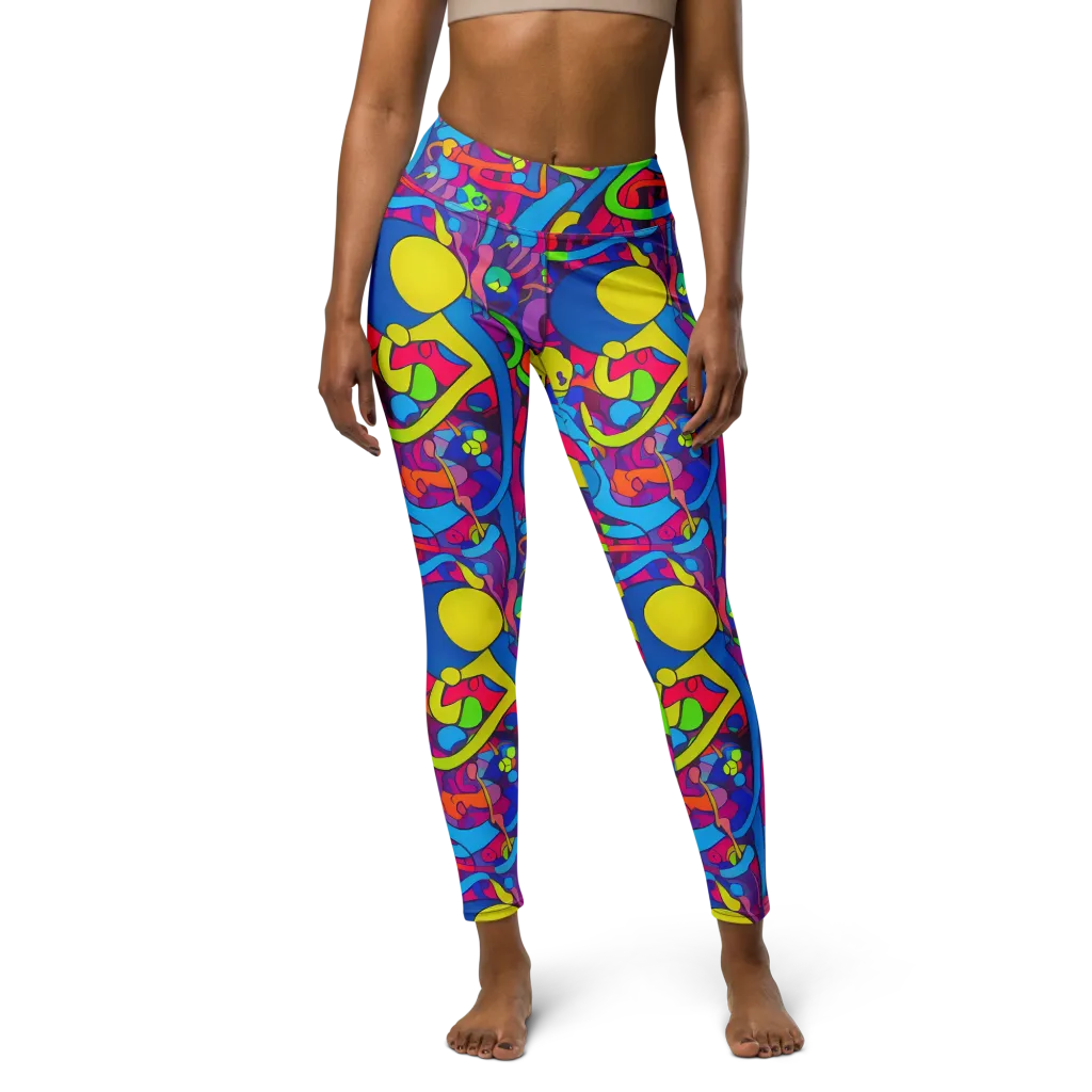 Prism Pulse on Yoga Leggings — Front