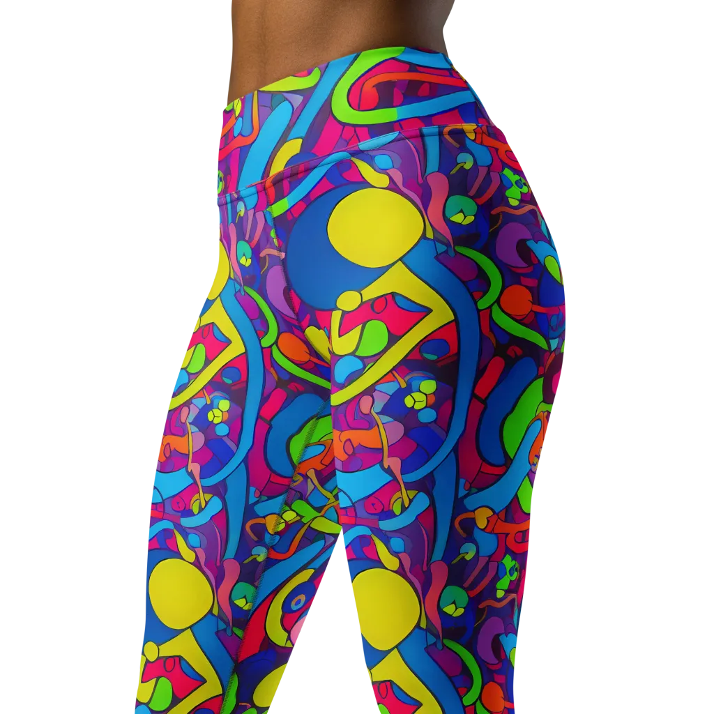Prism Pulse on Yoga Leggings — Left Front