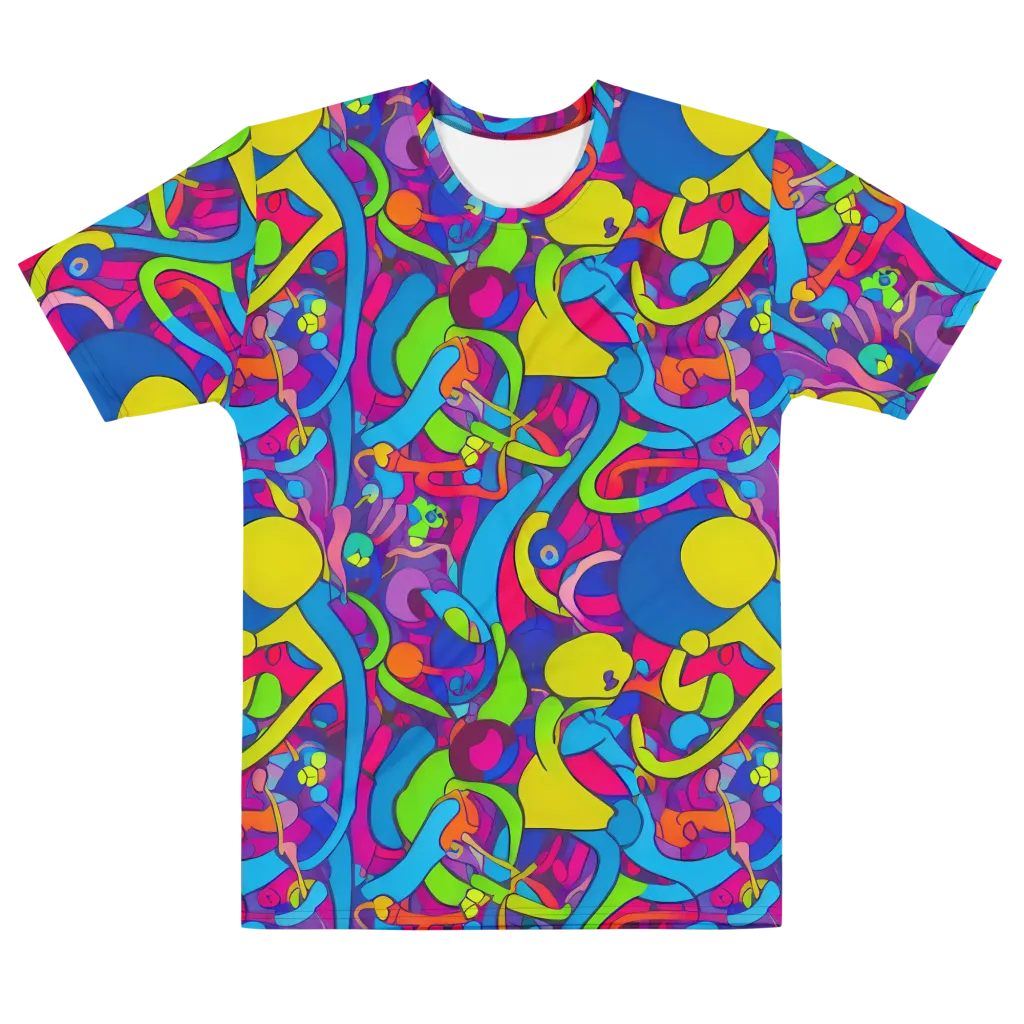 Prism Pulse on Men's Cotton Crew Neck T-Shirt — Front
