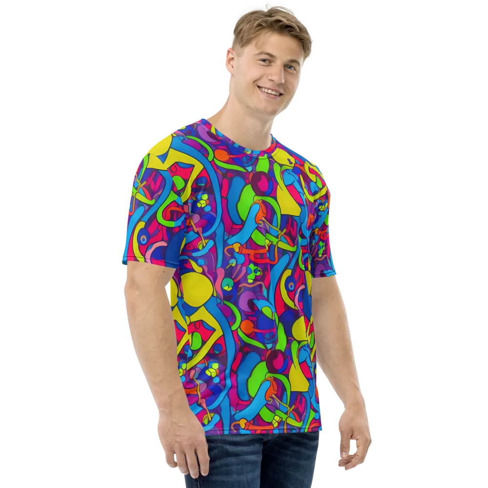 Prism Pulse on Men's Crew Neck T-Shirt — Right