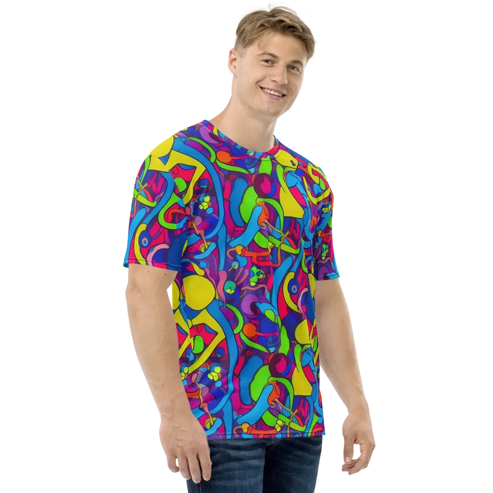 Prism Pulse on Men's Crew Neck T-Shirt — Right