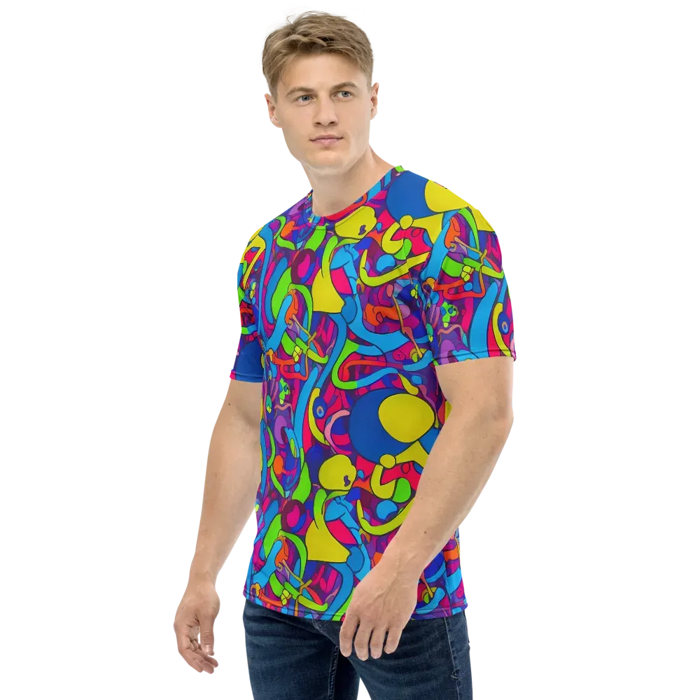Prism Pulse on Men's Crew Neck T-Shirt — Left