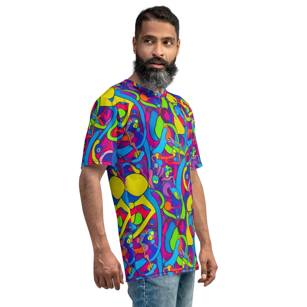 Prism Pulse on Men's Crew Neck T-Shirt — Right