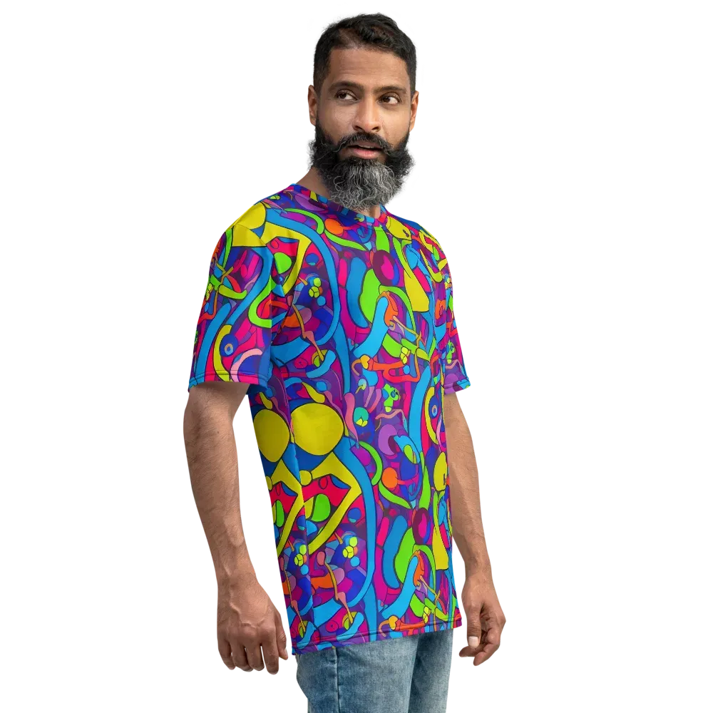 Prism Pulse on Men's Crew Neck T-Shirt — Right