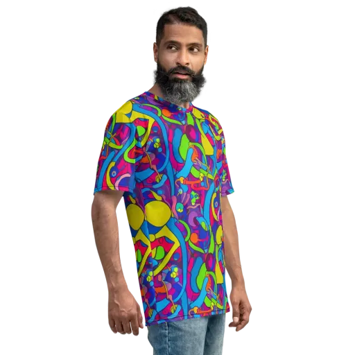 Prism Pulse on a Men's Crew Neck T-Shirt