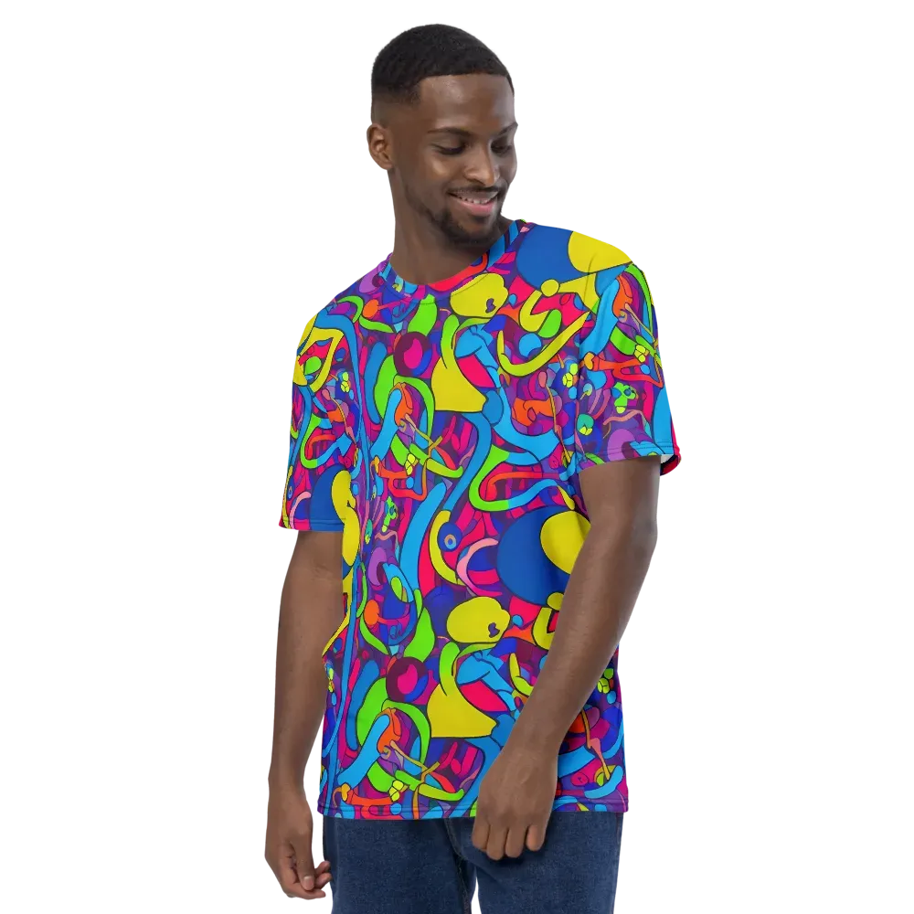 Prism Pulse on Men's Crew Neck T-Shirt — Left