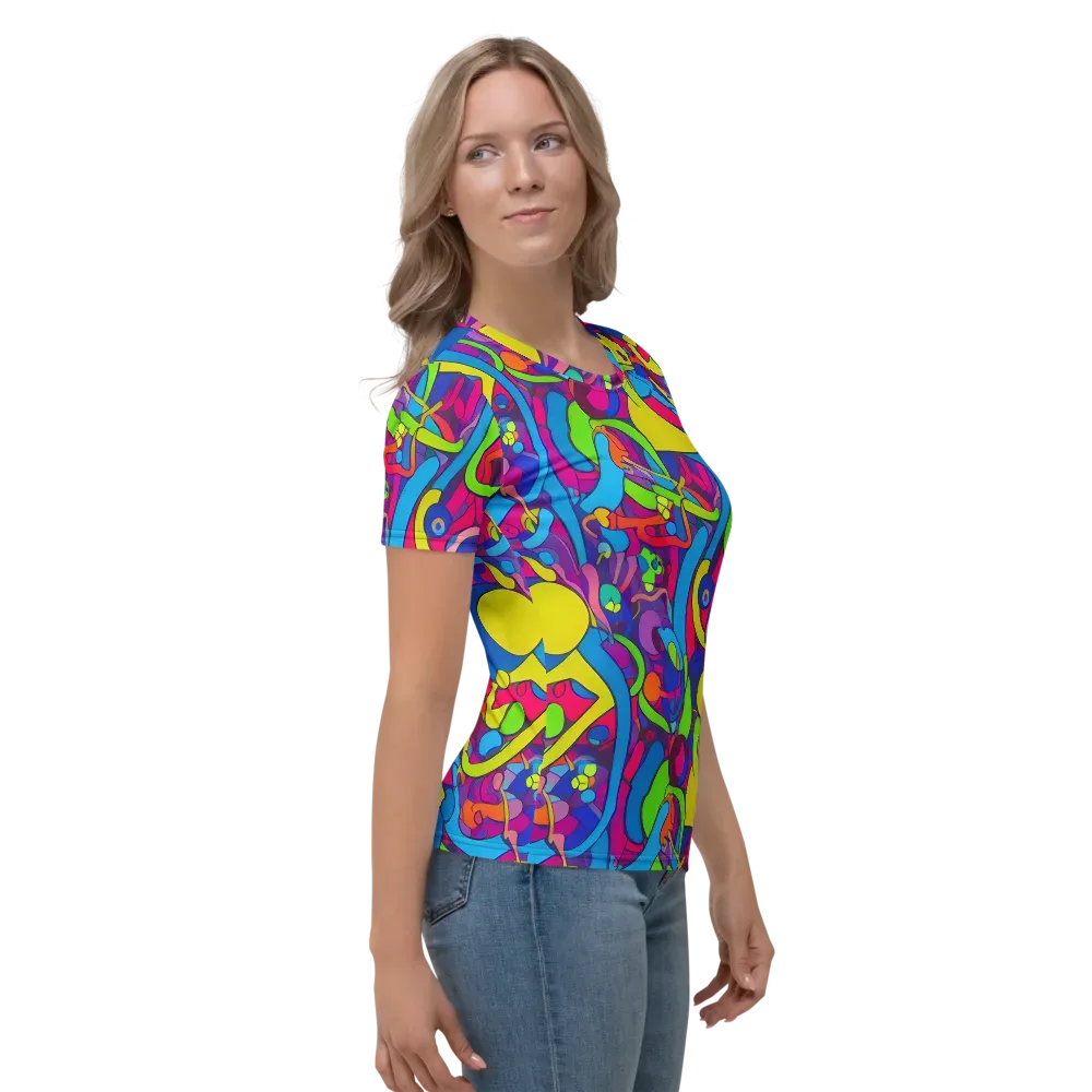 Prism Pulse on Women's Crew Neck T-Shirt — Right