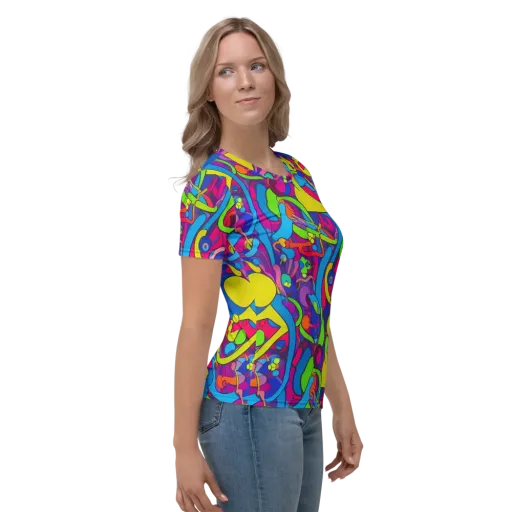 Prism Pulse on a Women's Crew Neck T-Shirt