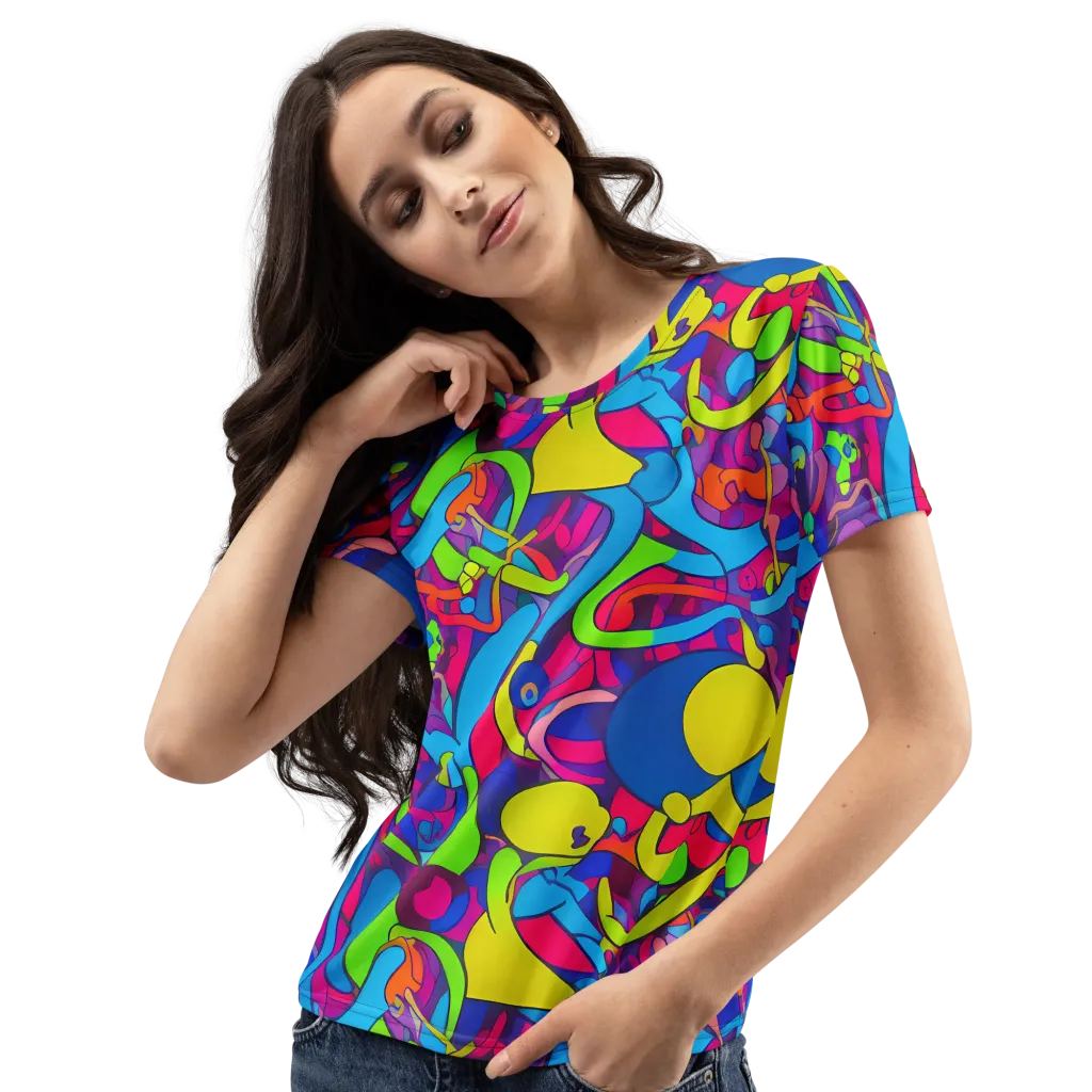 Prism Pulse on Women's Crew Neck T-Shirt — Left Front