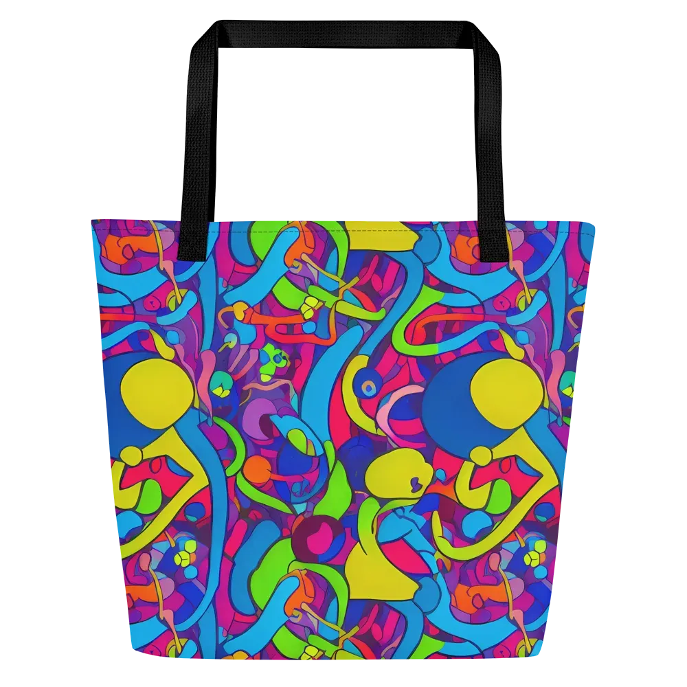 Prism Pulse on Large Tote Bag W/ Pocket — Front