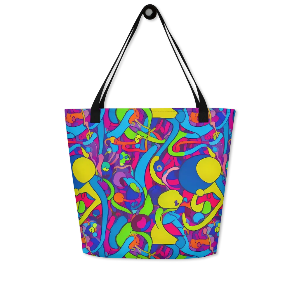 Prism Pulse on Large Tote Bag W/ Pocket — Front