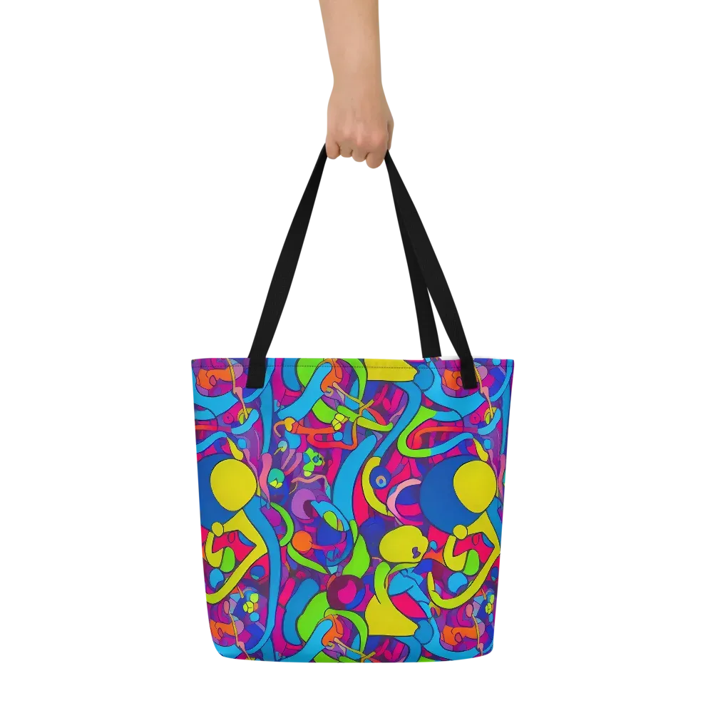 Prism Pulse on Large Tote Bag W/ Pocket — Front