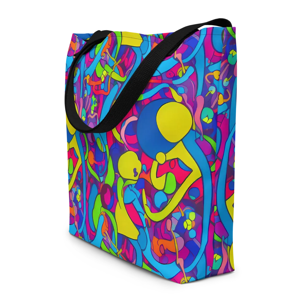 Prism Pulse on Large Tote Bag W/ Pocket — Front