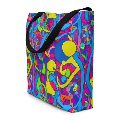 Prism Pulse on a Large Tote Bag W/ Pocket